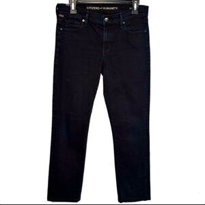 Citizens of Humanity COH Elson Medium Rise Straight Leg Black Jeans Size 28